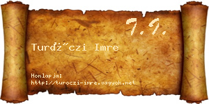 Turóczi Imre névjegykártya